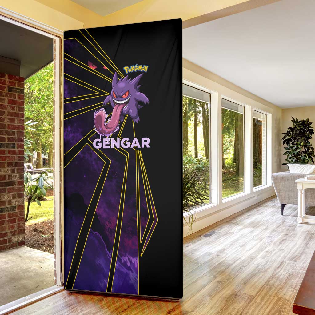 Gengar Poké Door Cover Neon Shadow Comic Style