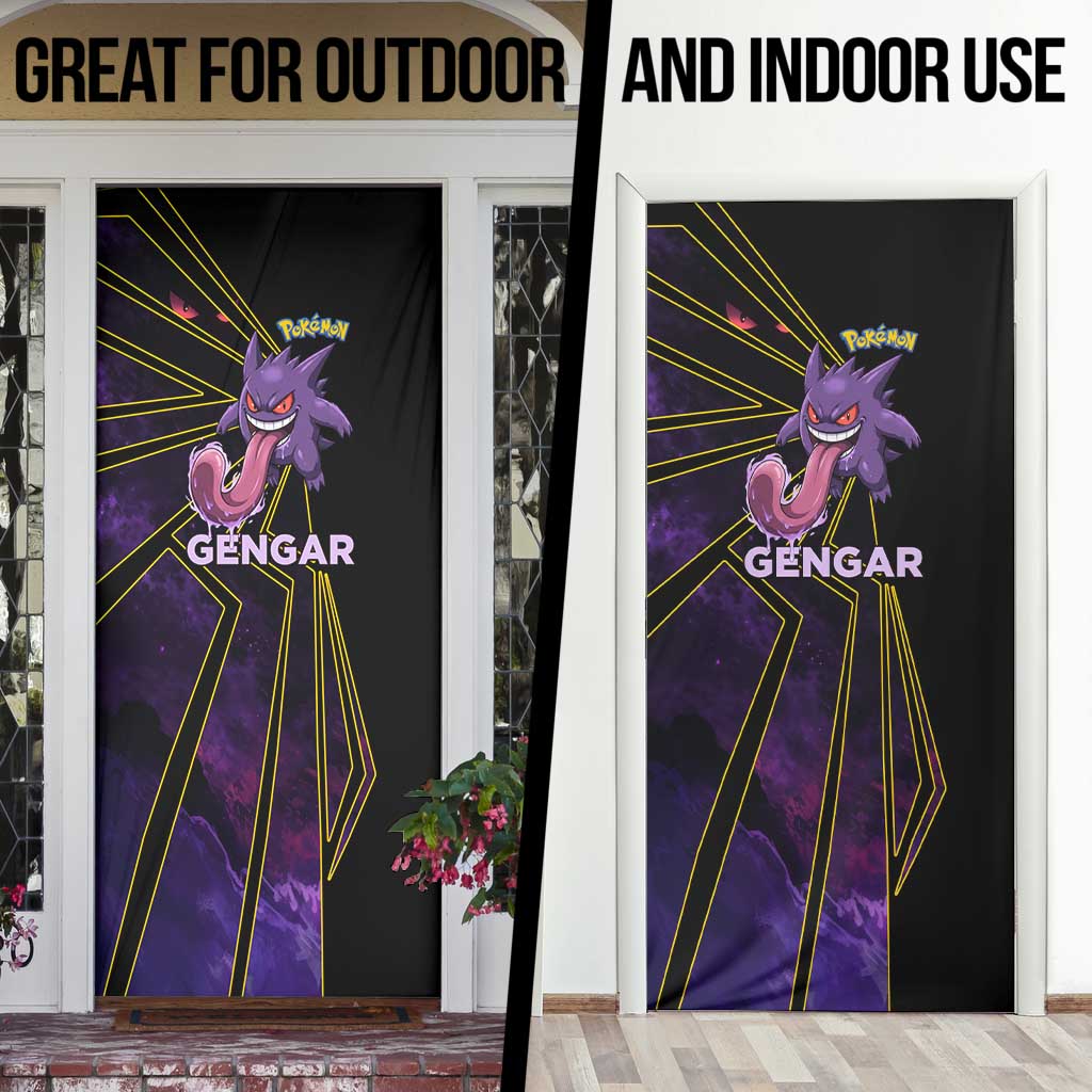 Gengar Poké Door Cover Neon Shadow Comic Style