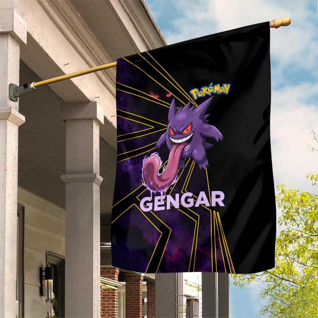 Gengar Poké Garden Flag Neon Shadow Comic Style