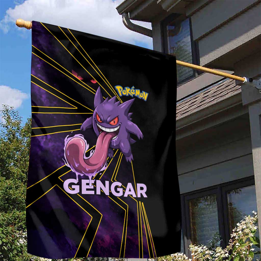 Gengar Poké Garden Flag Neon Shadow Comic Style