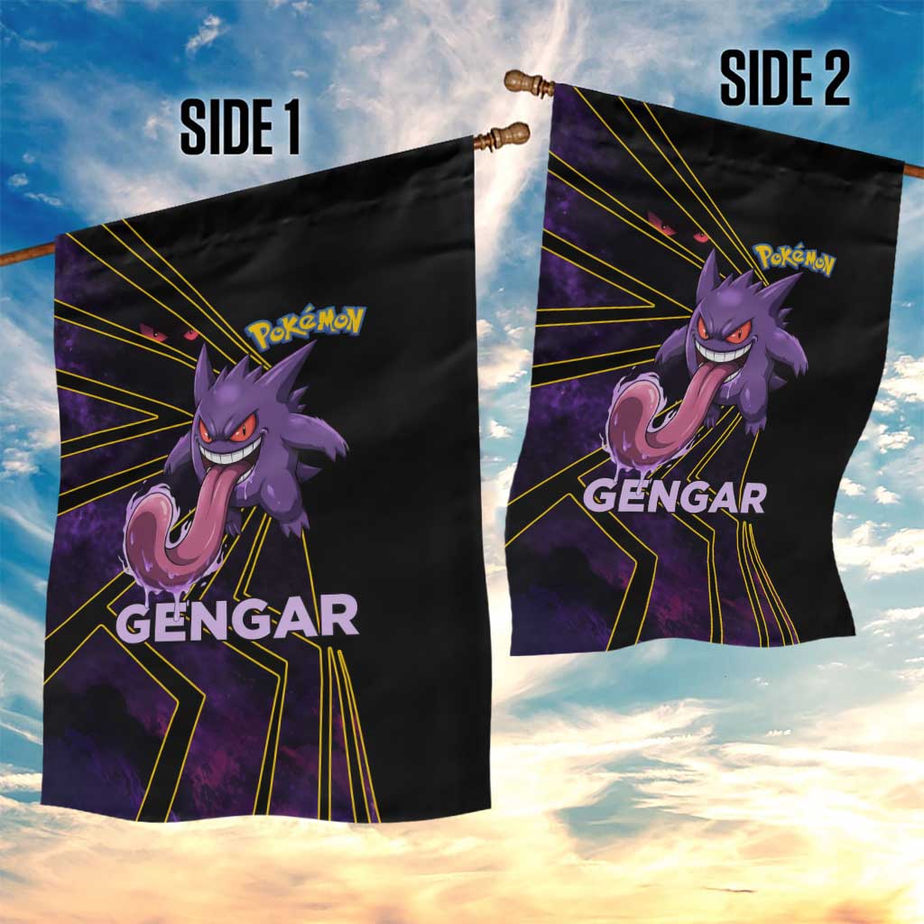 Gengar Poké Garden Flag Neon Shadow Comic Style