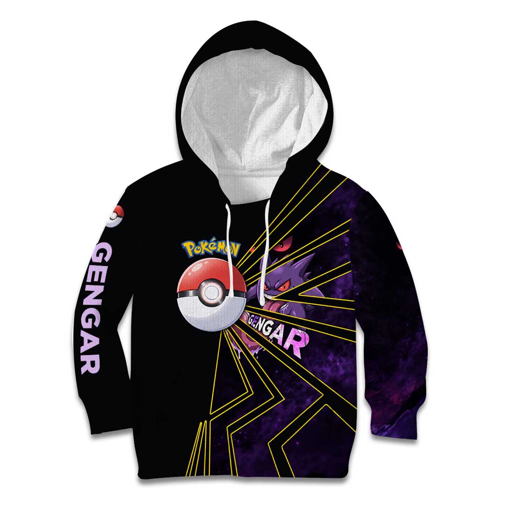 Gengar Poké Kid Hoodie Neon Shadow Comic Style