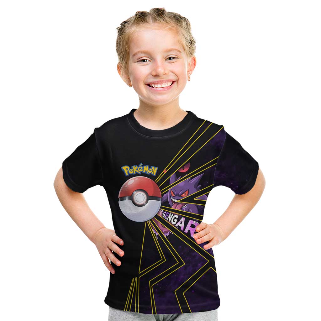 Gengar Poké Kid T Shirt Neon Shadow Comic Style