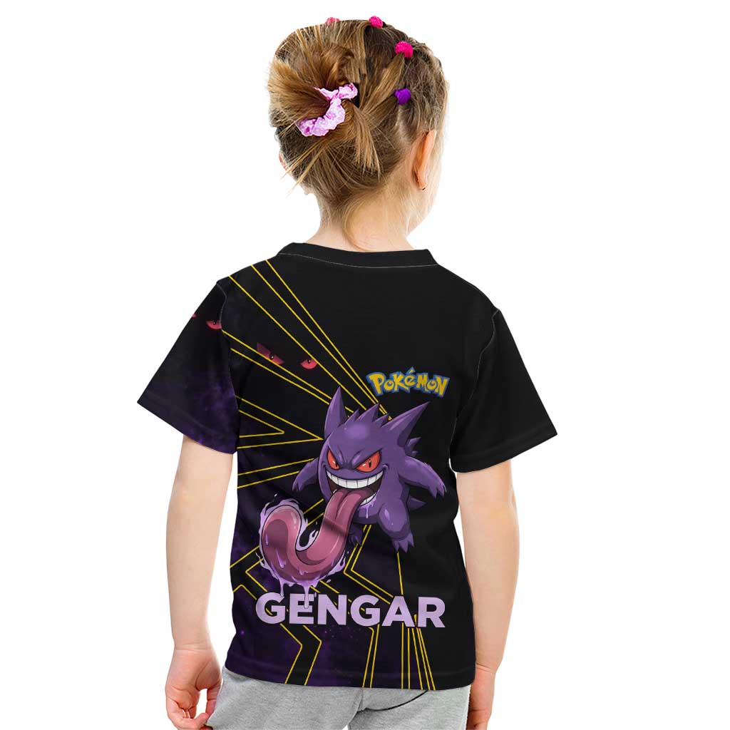 Gengar Poké Kid T Shirt Neon Shadow Comic Style