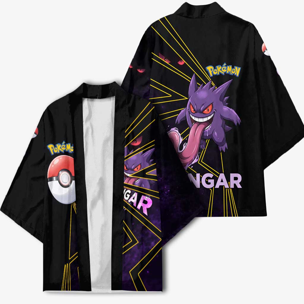 Gengar Poké Kimono Neon Shadow Comic Style