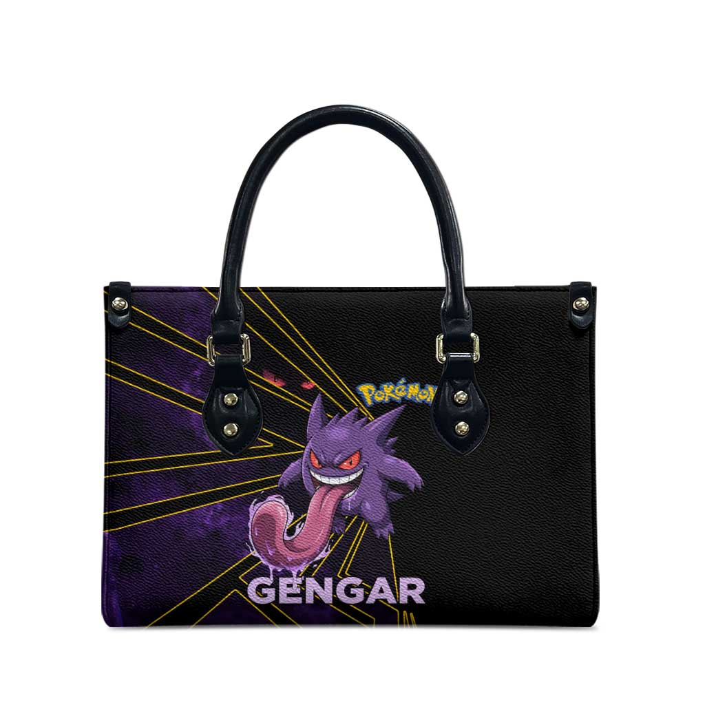 Gengar Poké Leather Bag Neon Shadow Comic Style