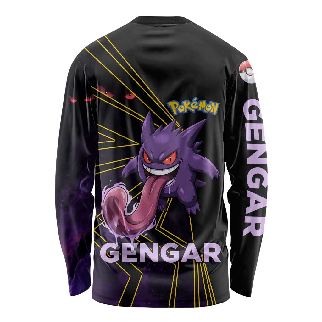 Gengar Poké Long Sleeve Shirt Neon Shadow Comic Style