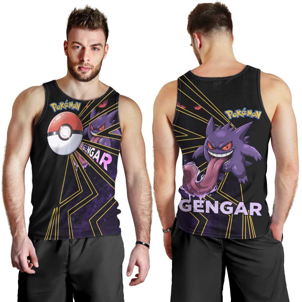 Gengar Poké Men Tank Top Neon Shadow Comic Style