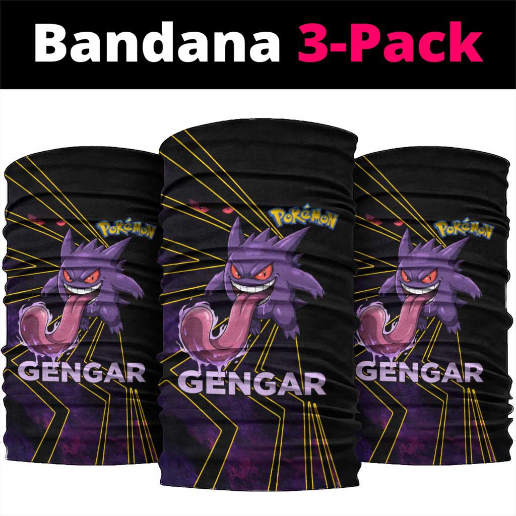 Gengar Poké Neck Gaiter Neon Shadow Comic Style