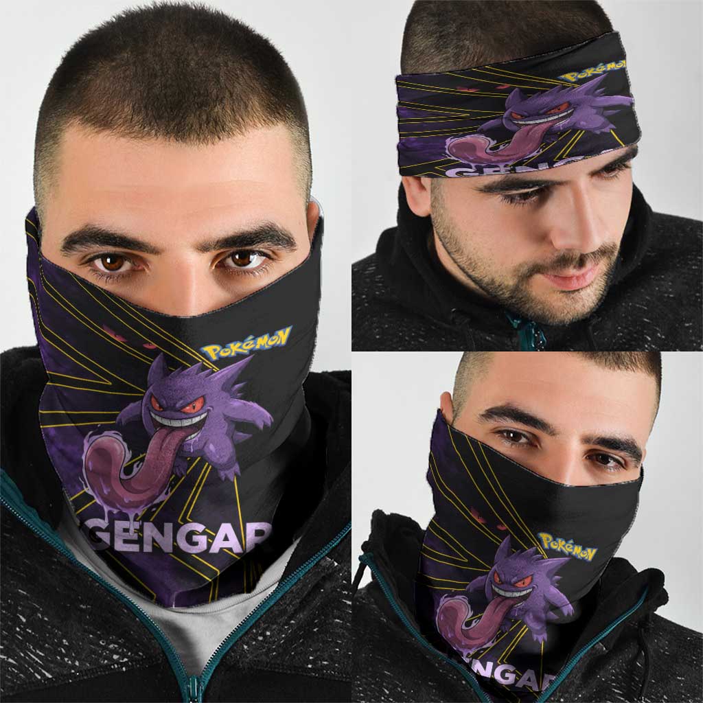 Gengar Poké Neck Gaiter Neon Shadow Comic Style