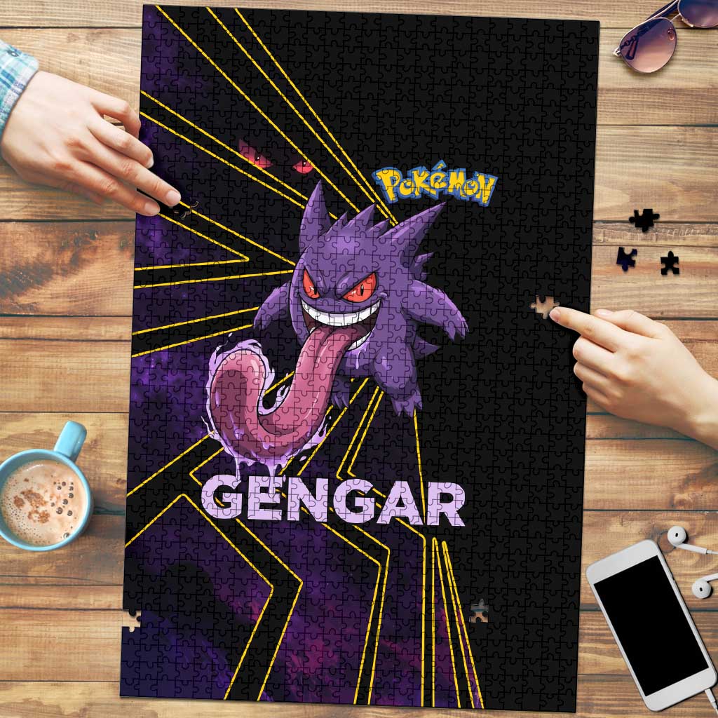 Gengar Poké Puzzle Neon Shadow Comic Style