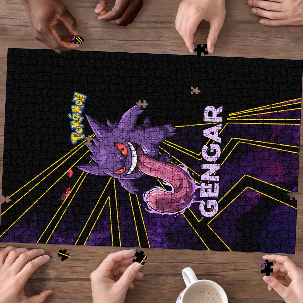 Gengar Poké Puzzle Neon Shadow Comic Style