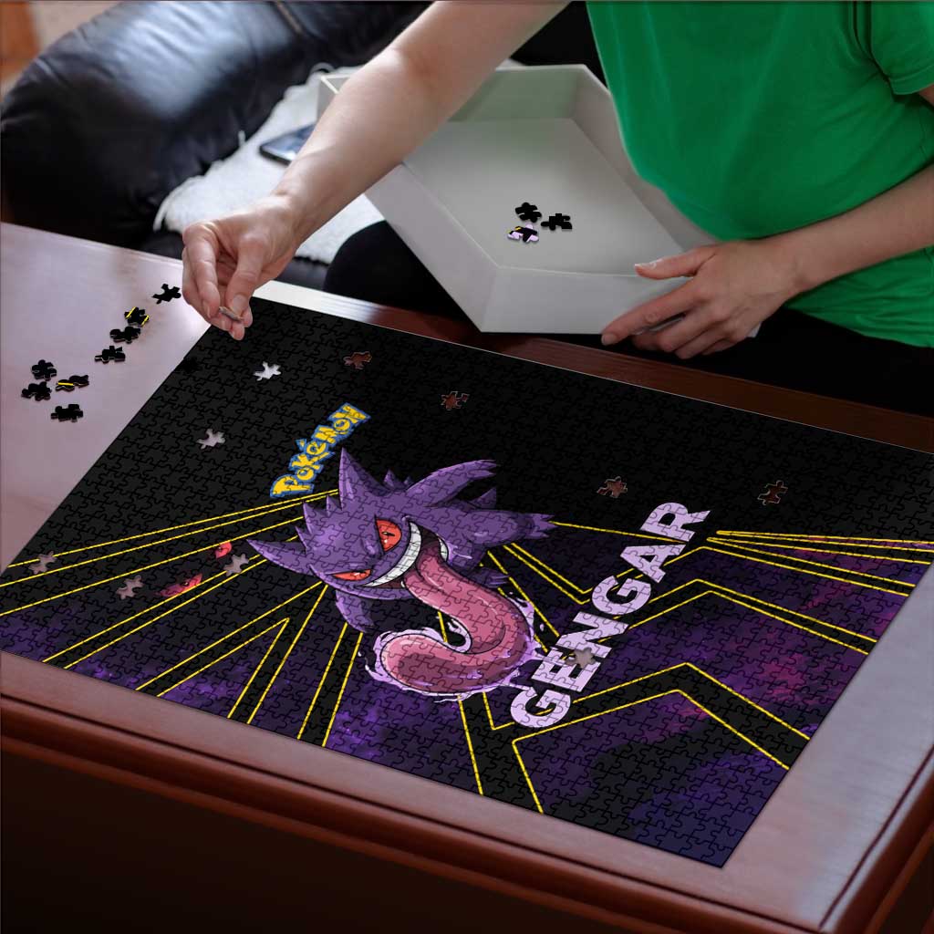 Gengar Poké Puzzle Neon Shadow Comic Style