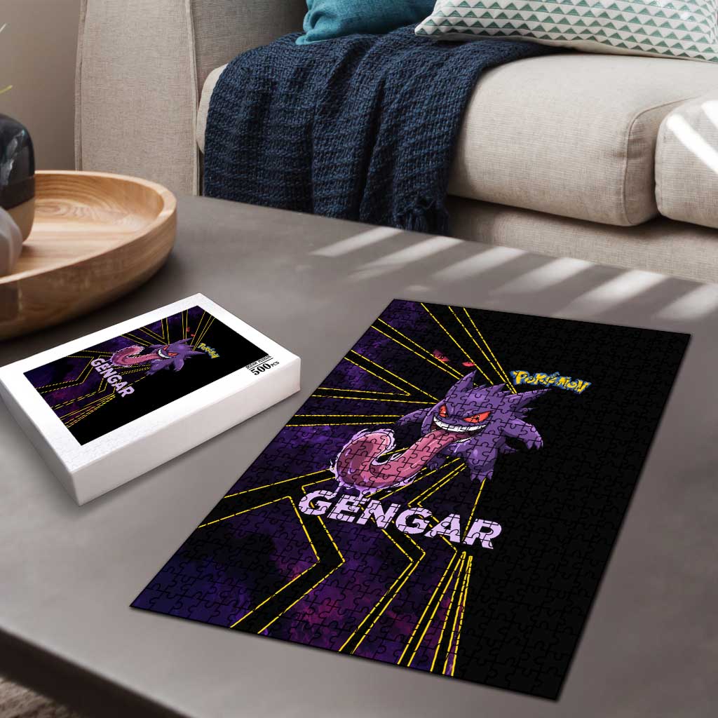 Gengar Poké Puzzle Neon Shadow Comic Style