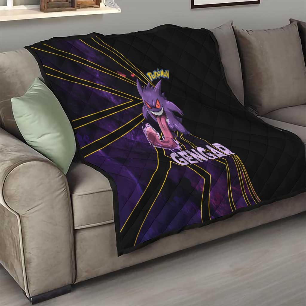 Gengar Poké Quilt Neon Shadow Comic Style