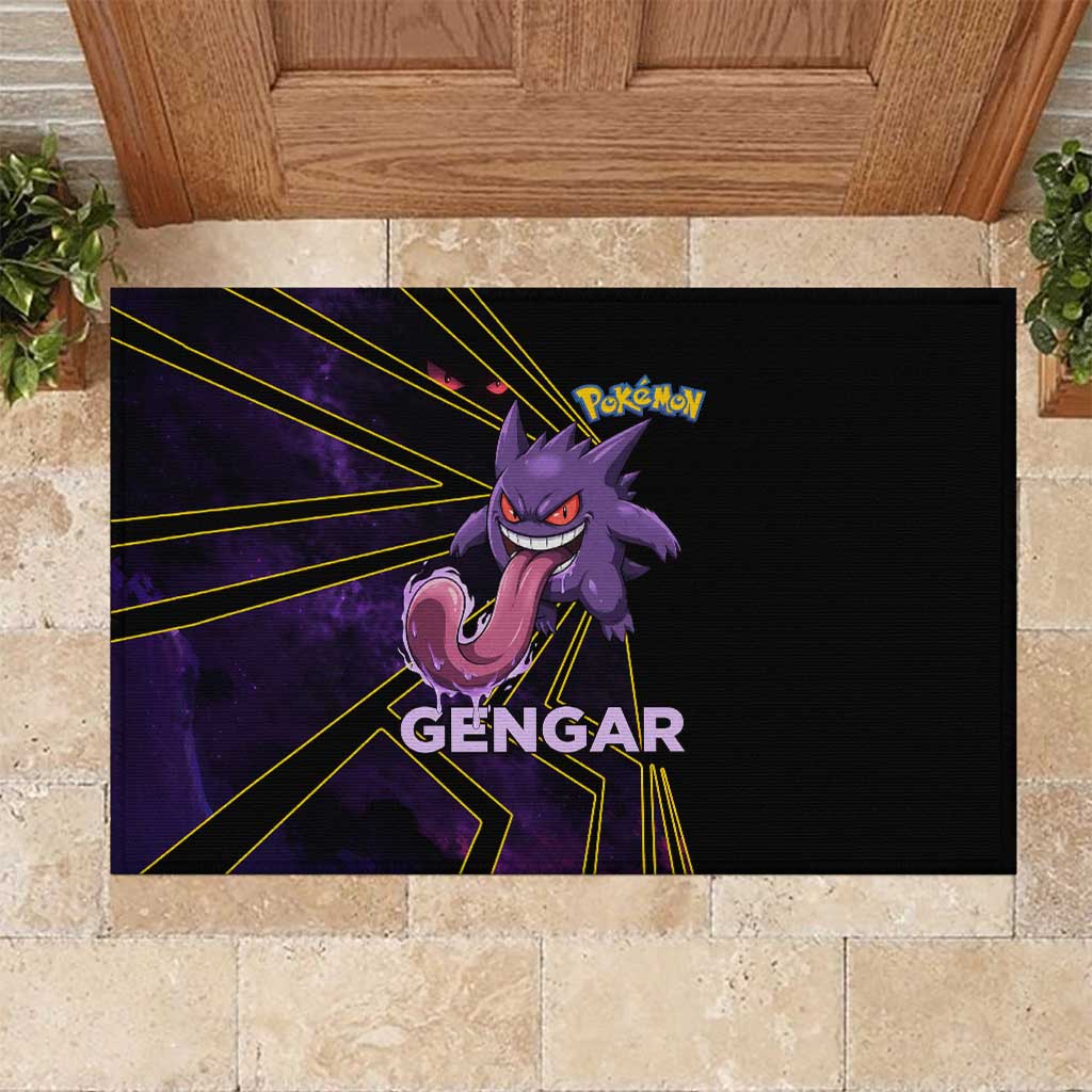 Gengar Poké Rubber Doormat Neon Shadow Comic Style