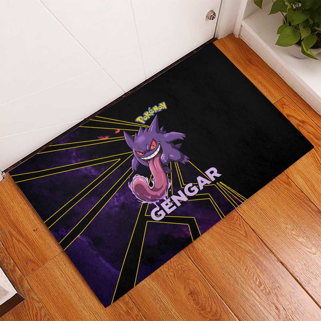 Gengar Poké Rubber Doormat Neon Shadow Comic Style