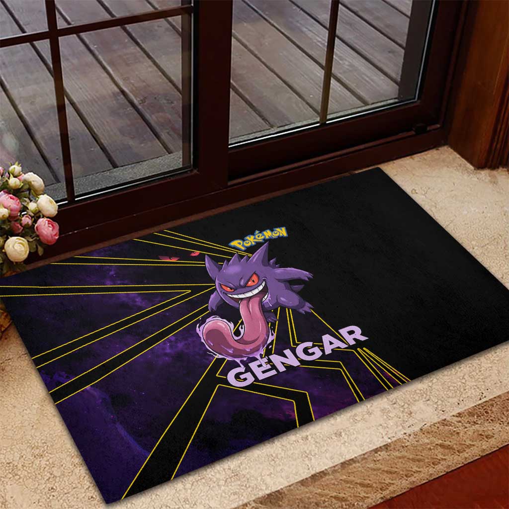 Gengar Poké Rubber Doormat Neon Shadow Comic Style