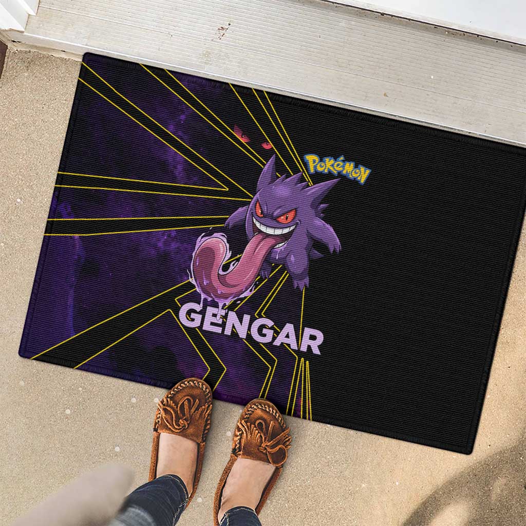 Gengar Poké Rubber Doormat Neon Shadow Comic Style