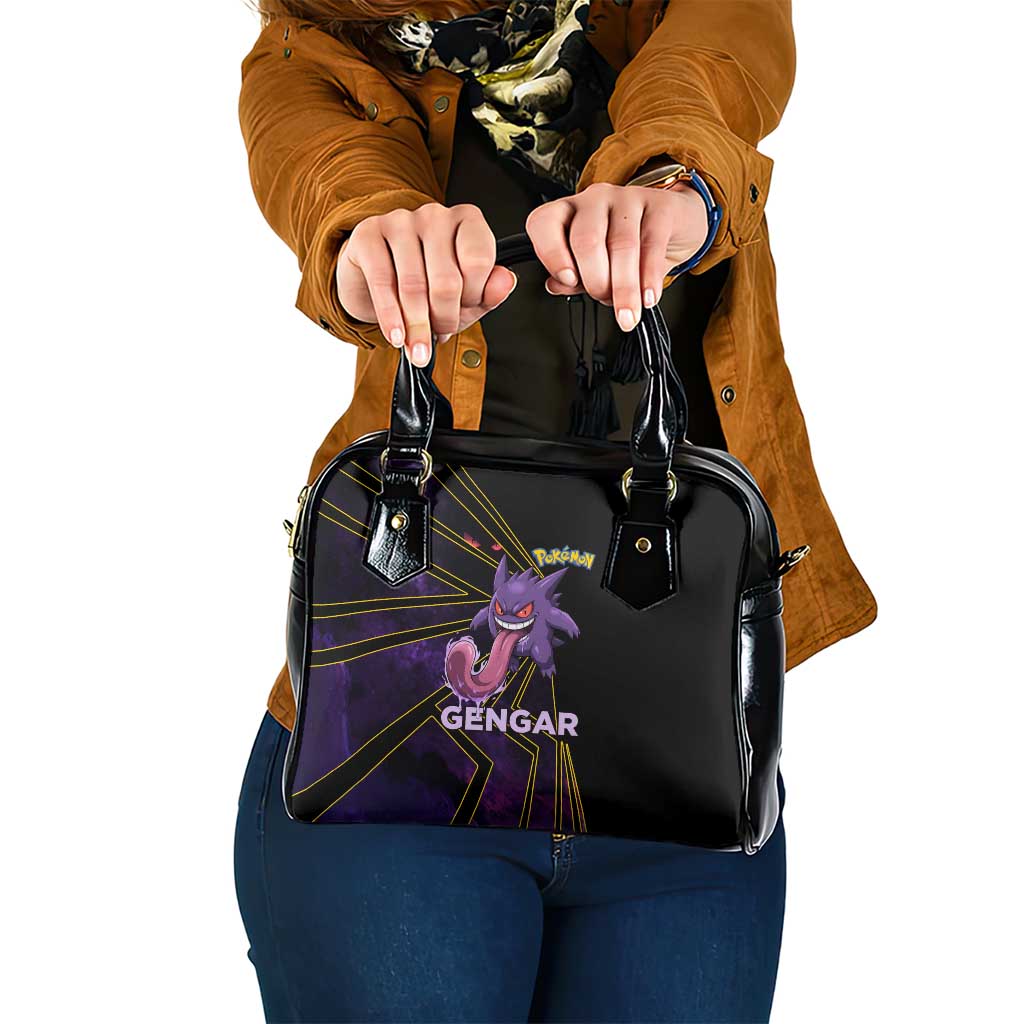 Gengar Poké Shoulder Handbag Neon Shadow Comic Style