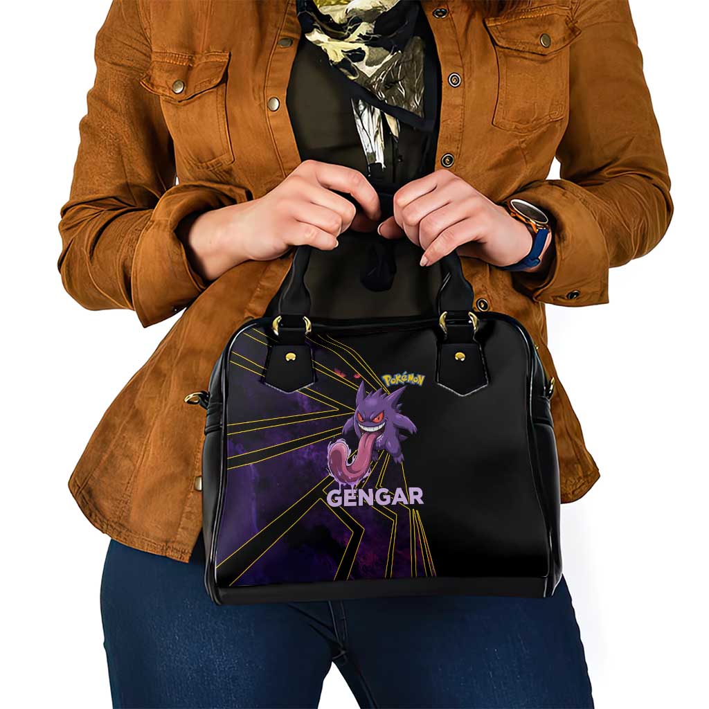 Gengar Poké Shoulder Handbag Neon Shadow Comic Style