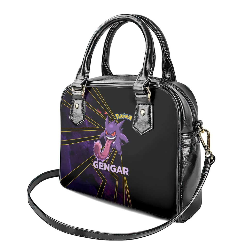 Gengar Poké Shoulder Handbag Neon Shadow Comic Style