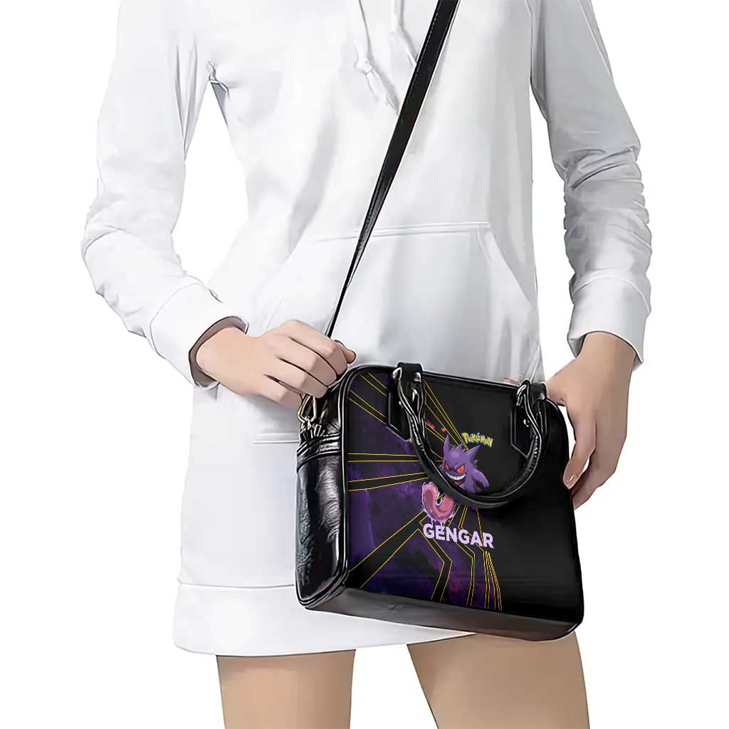 Gengar Poké Shoulder Handbag Neon Shadow Comic Style