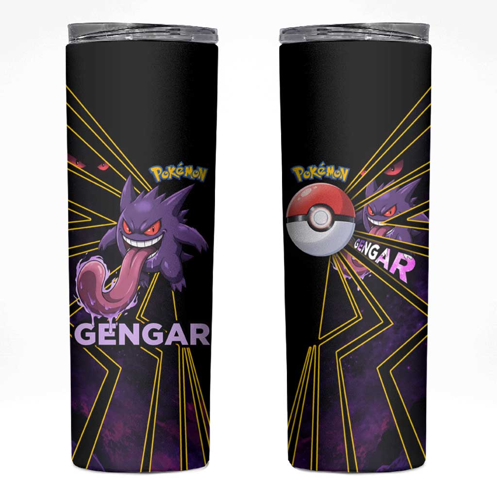 Gengar Poké Skinny Tumbler Neon Shadow Comic Style