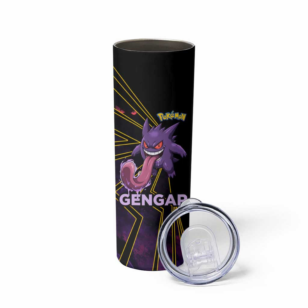 Gengar Poké Skinny Tumbler Neon Shadow Comic Style