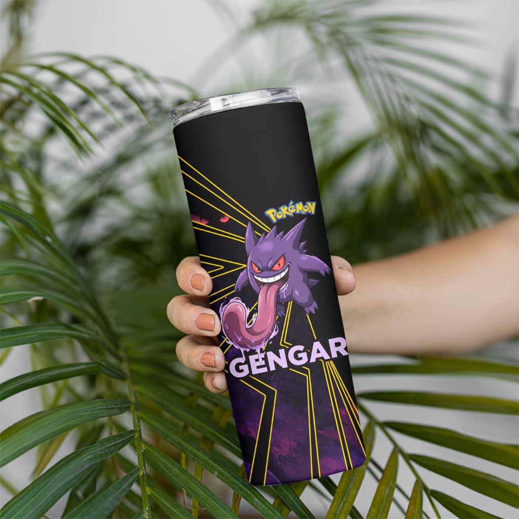 Gengar Poké Skinny Tumbler Neon Shadow Comic Style