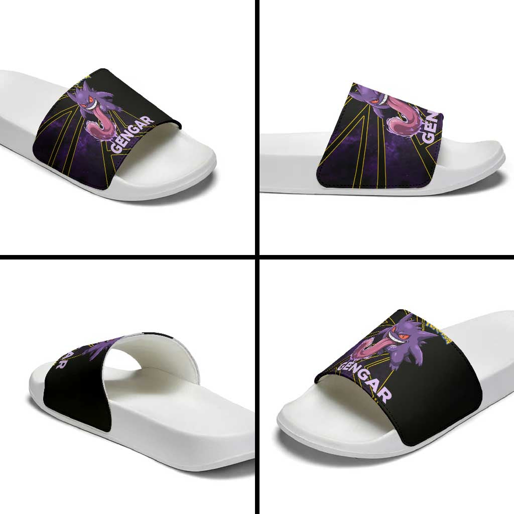 Gengar Poké Slide Sandals Neon Shadow Comic Style
