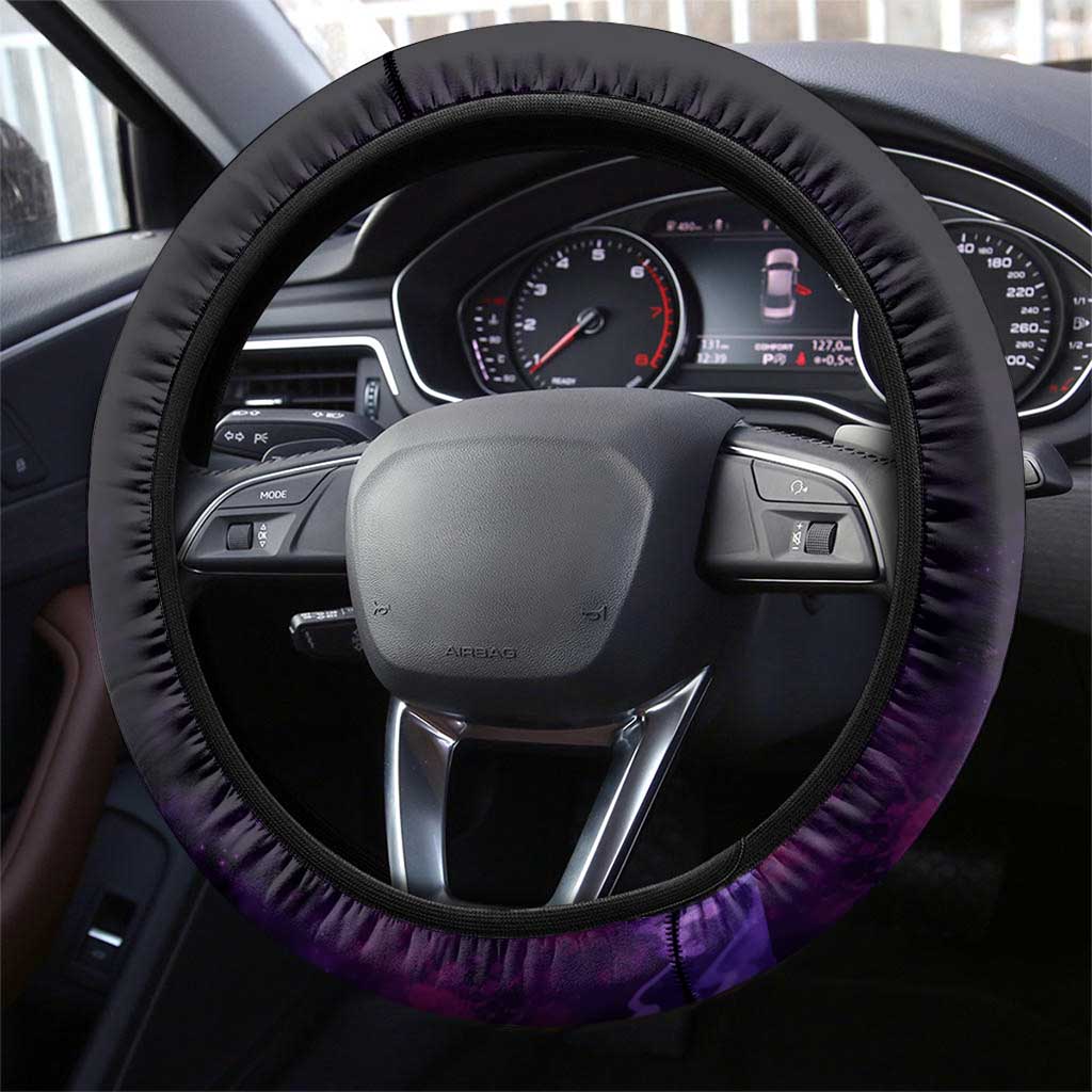 Gengar Poké Steering Wheel Cover Neon Shadow Comic Style