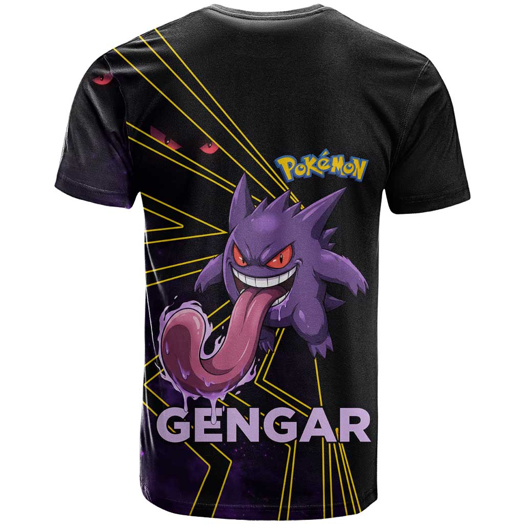 Gengar Poké T Shirt Neon Shadow Comic Style