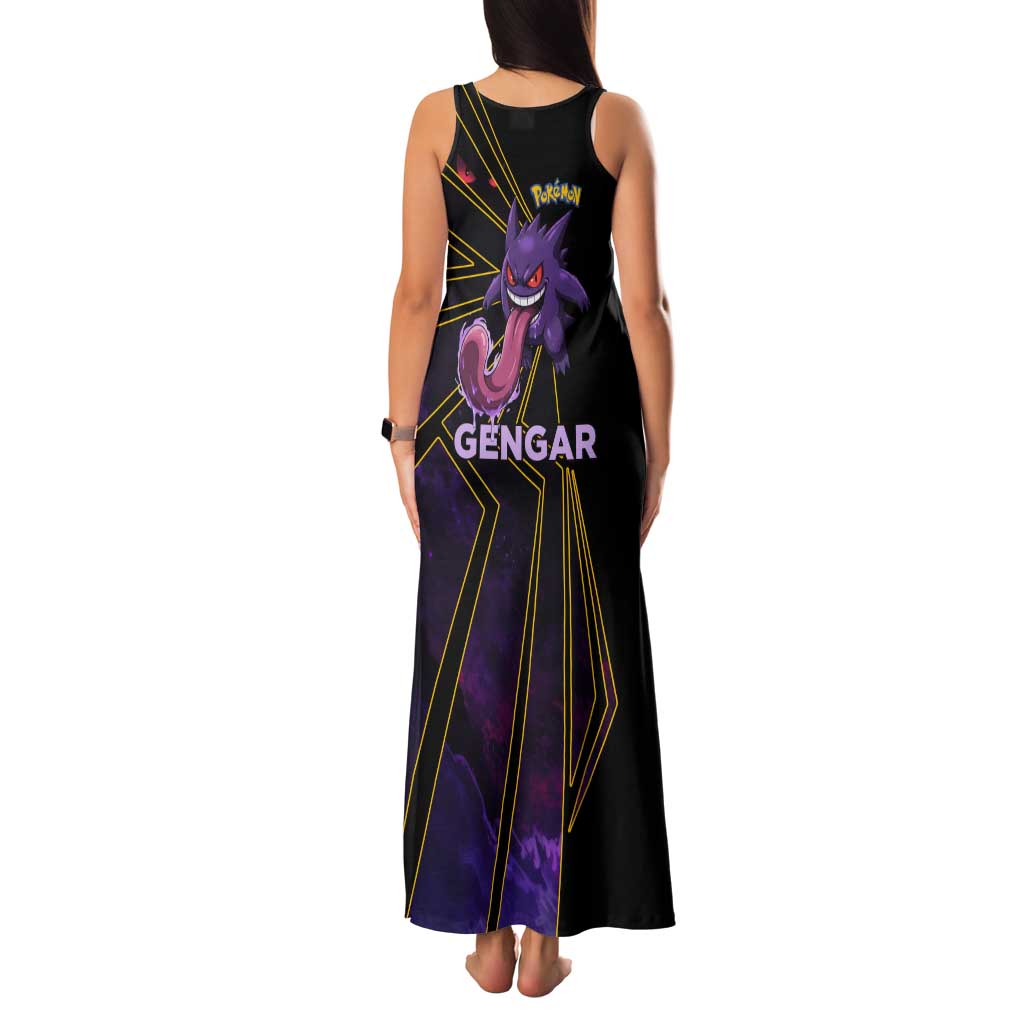 Gengar Poké Tank Maxi Dress Neon Shadow Comic Style