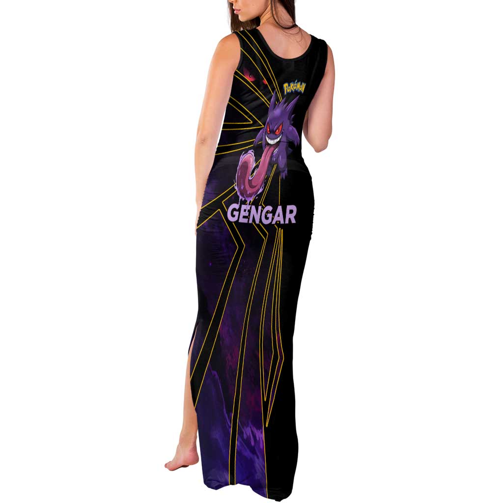 Gengar Poké Tank Maxi Dress Neon Shadow Comic Style