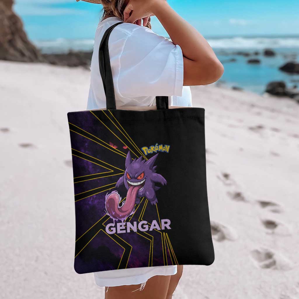 Gengar Poké Tote Bag Neon Shadow Comic Style