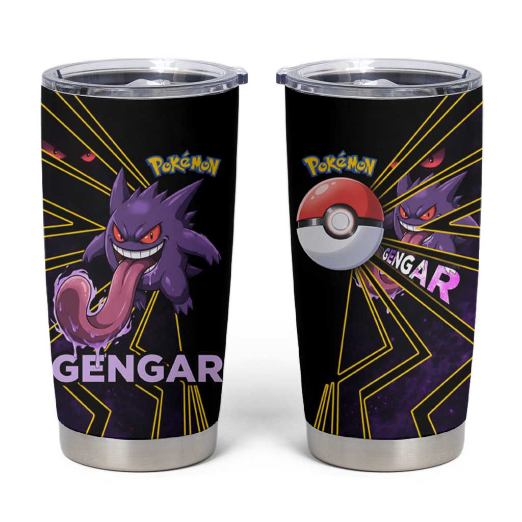 Gengar Poké Tumbler Cup Neon Shadow Comic Style