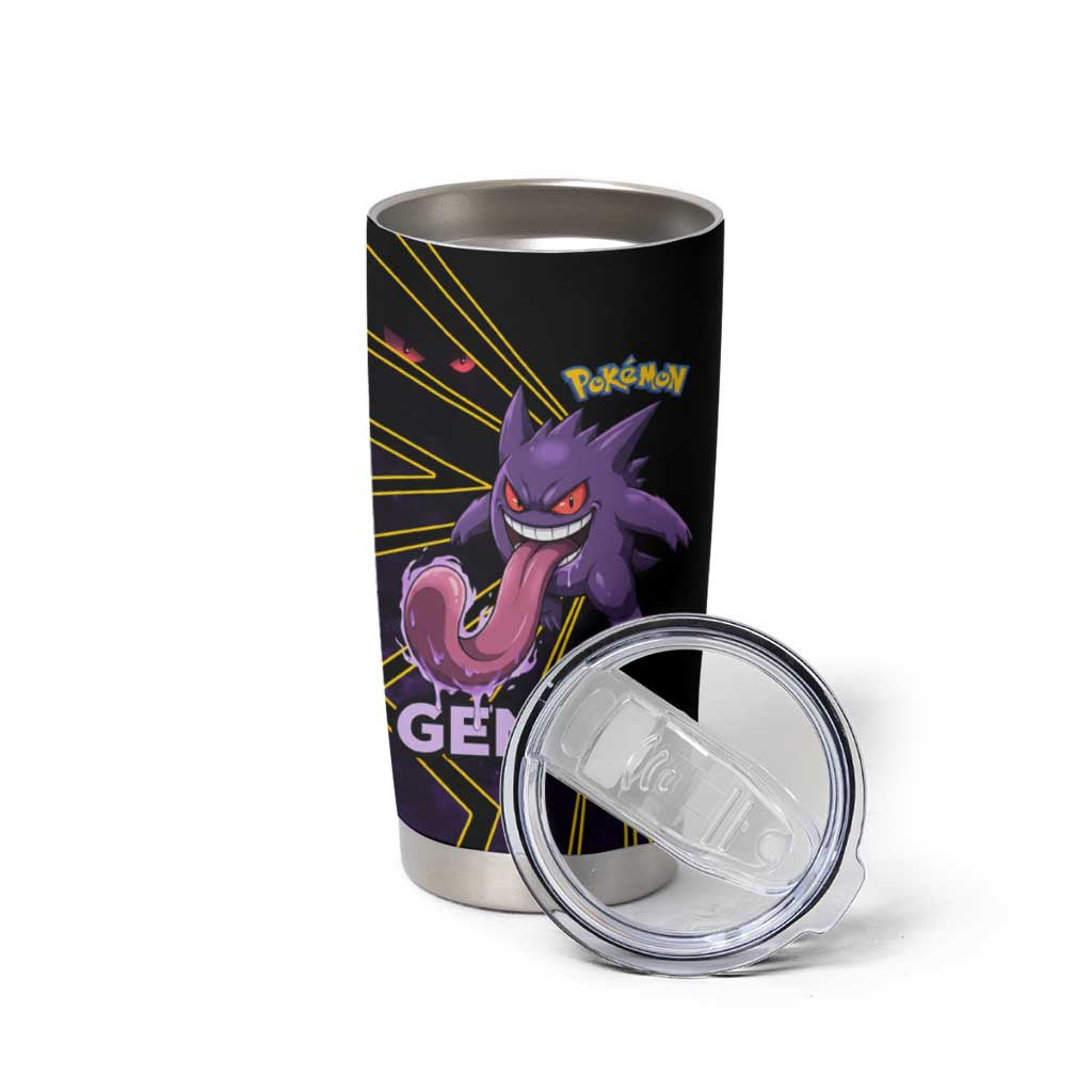Gengar Poké Tumbler Cup Neon Shadow Comic Style