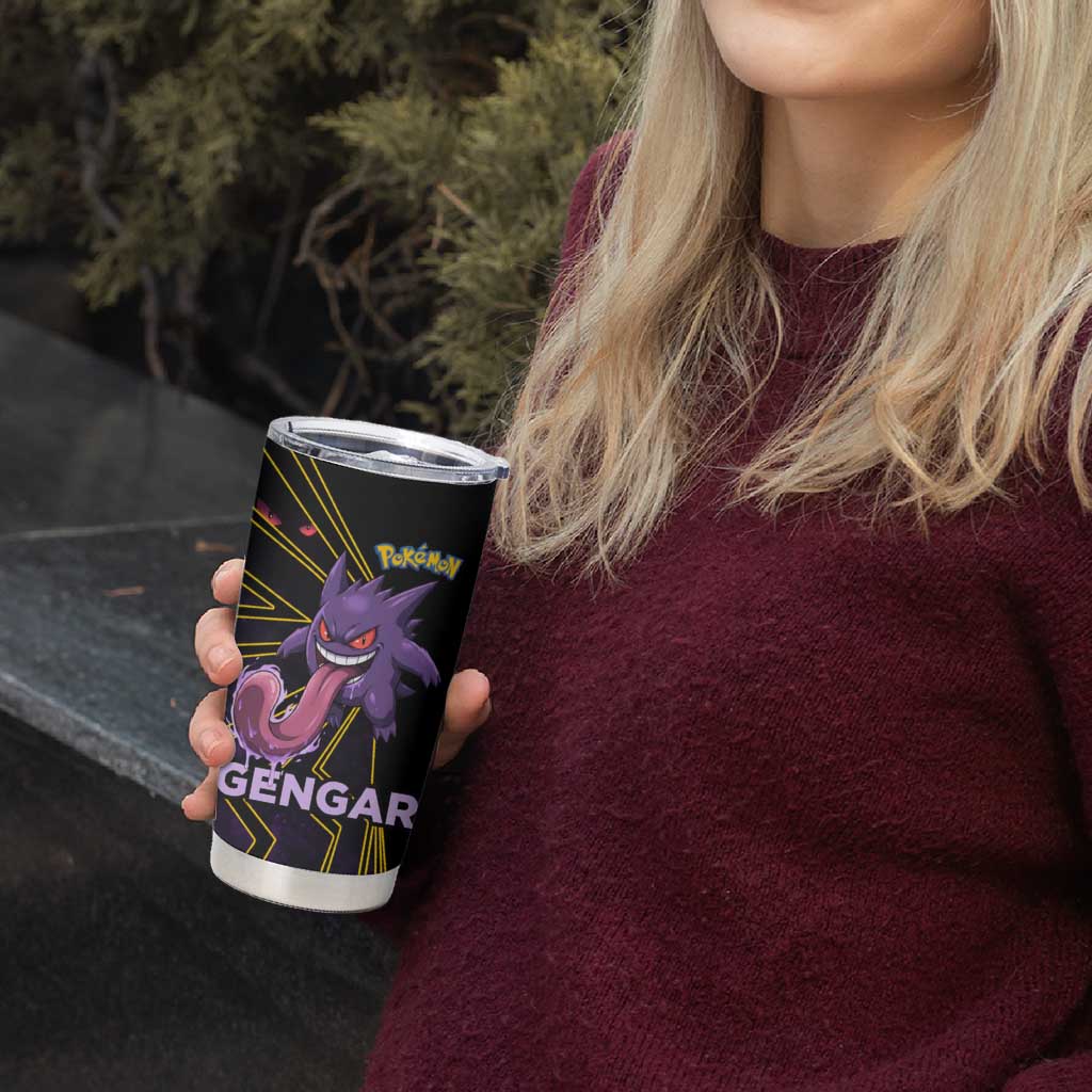 Gengar Poké Tumbler Cup Neon Shadow Comic Style