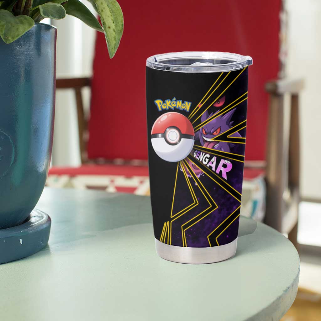 Gengar Poké Tumbler Cup Neon Shadow Comic Style