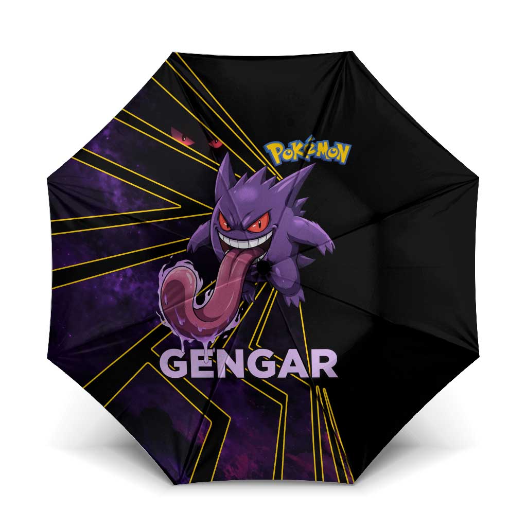 Gengar Poké Umbrella Neon Shadow Comic Style