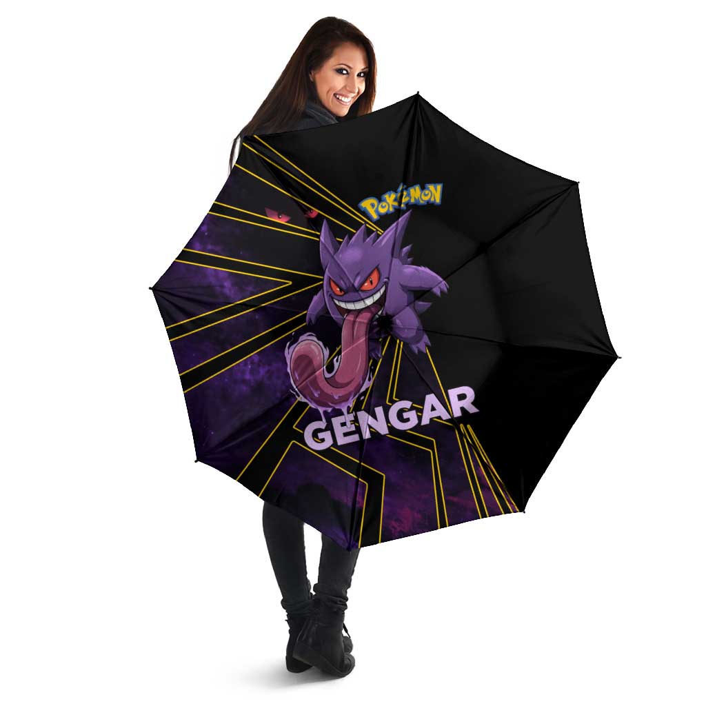 Gengar Poké Umbrella Neon Shadow Comic Style