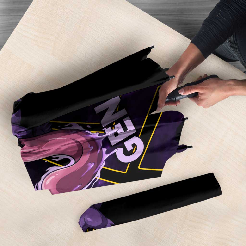 Gengar Poké Umbrella Neon Shadow Comic Style