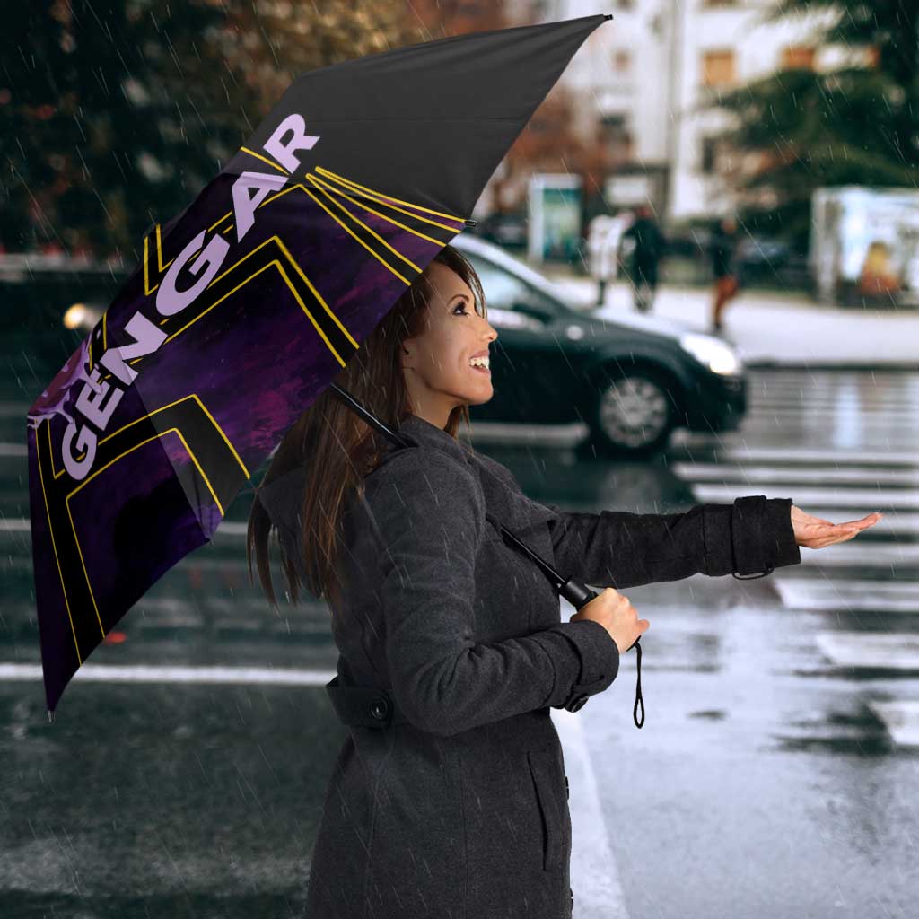 Gengar Poké Umbrella Neon Shadow Comic Style