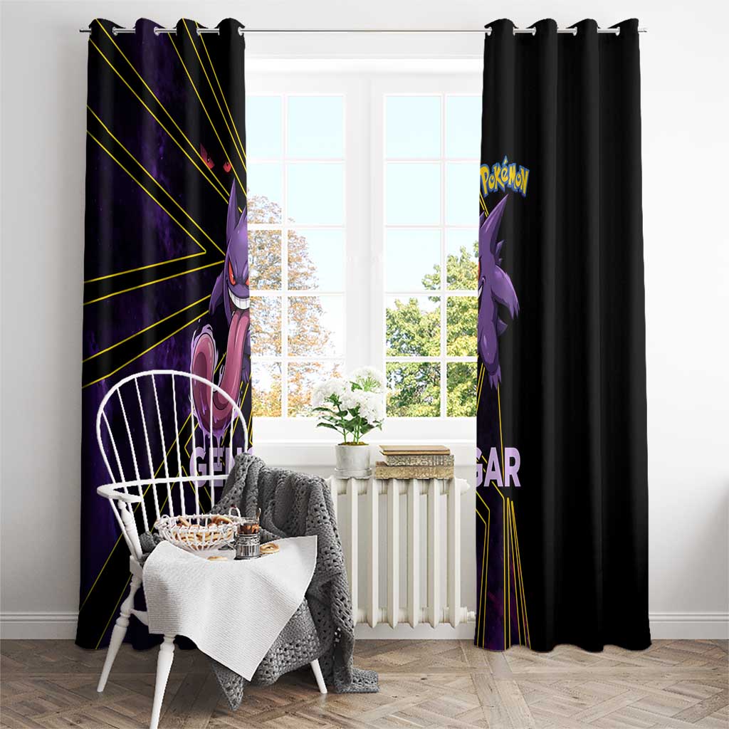 Gengar Poké Window Curtain Neon Shadow Comic Style