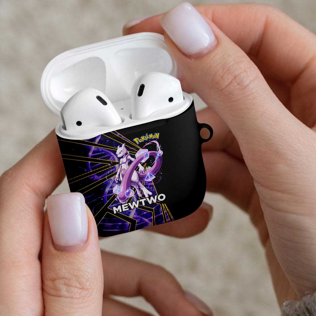 Mewtwo Poké AirPods Case Psychic DNA Comic Style
