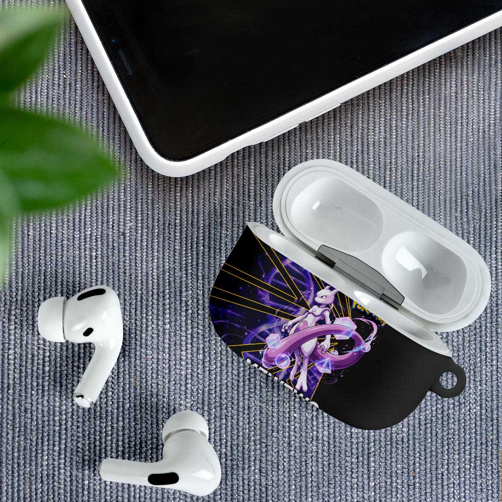 Mewtwo Poké AirPods Case Psychic DNA Comic Style