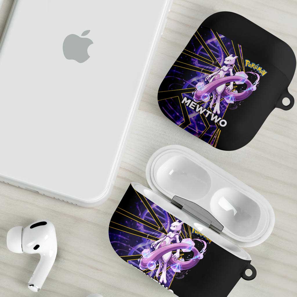 Mewtwo Poké AirPods Case Psychic DNA Comic Style