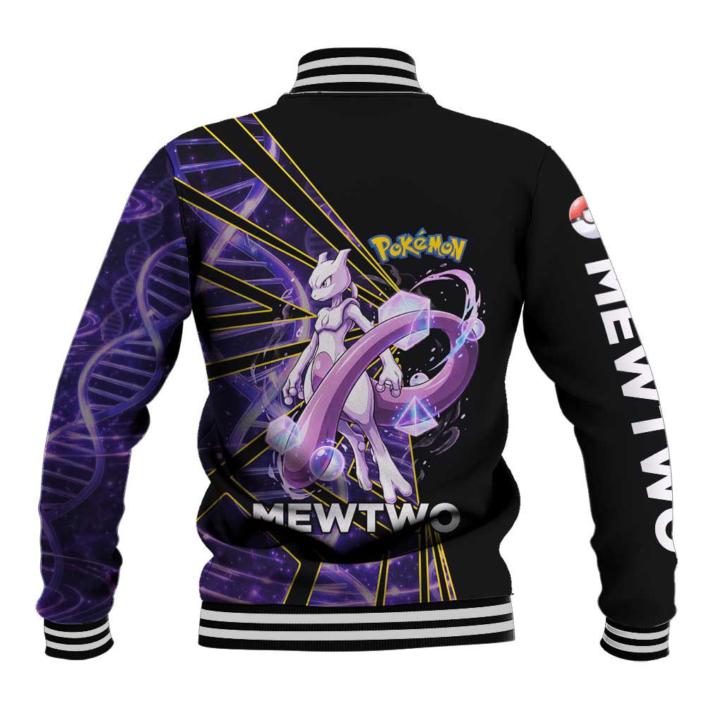 Mewtwo Poké Baseball Jacket Psychic DNA Comic Style