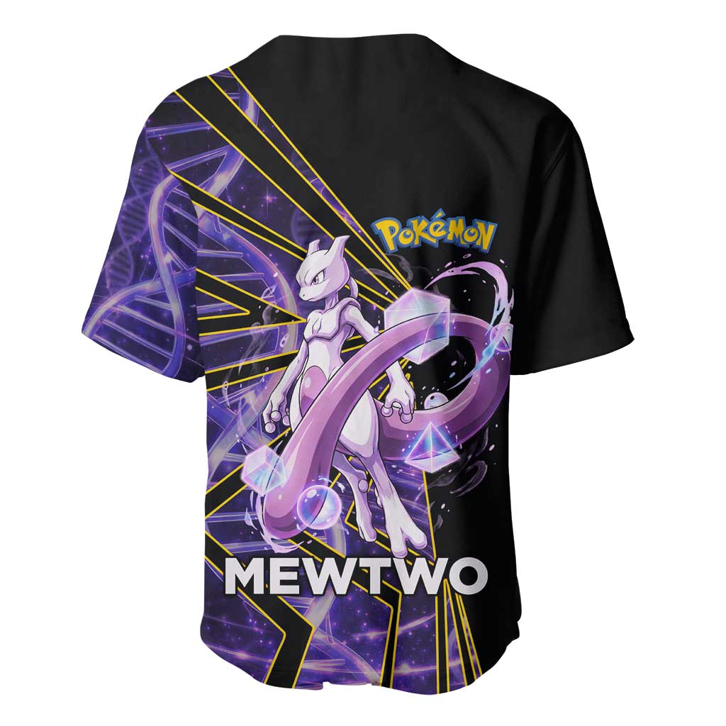 Mewtwo Poké Baseball Jersey Psychic DNA Comic Style